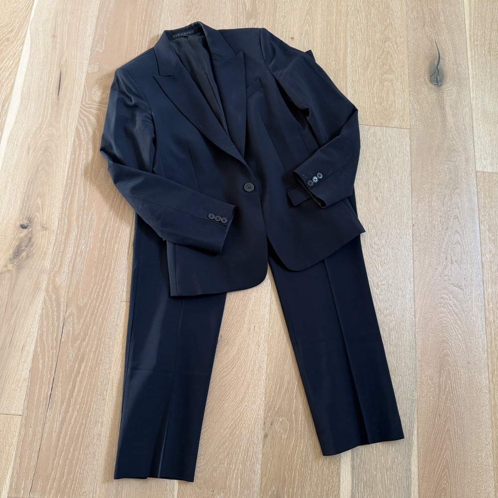Theory Dark Navy Women's Blazer Suit
